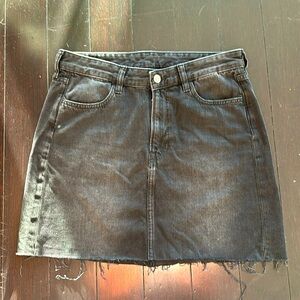 H&M Black Denim Skirt, Size 8